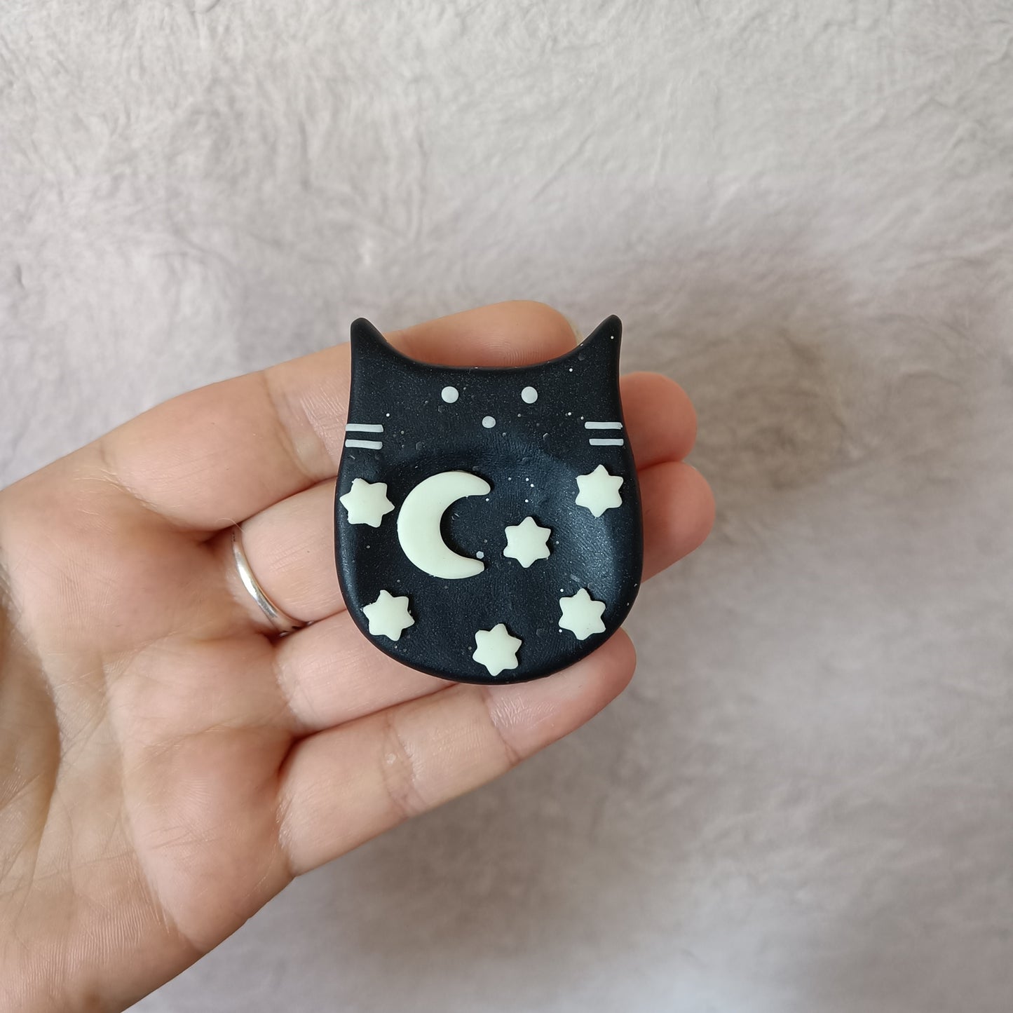 GLOW IN THE DARK Cat Worry Stone