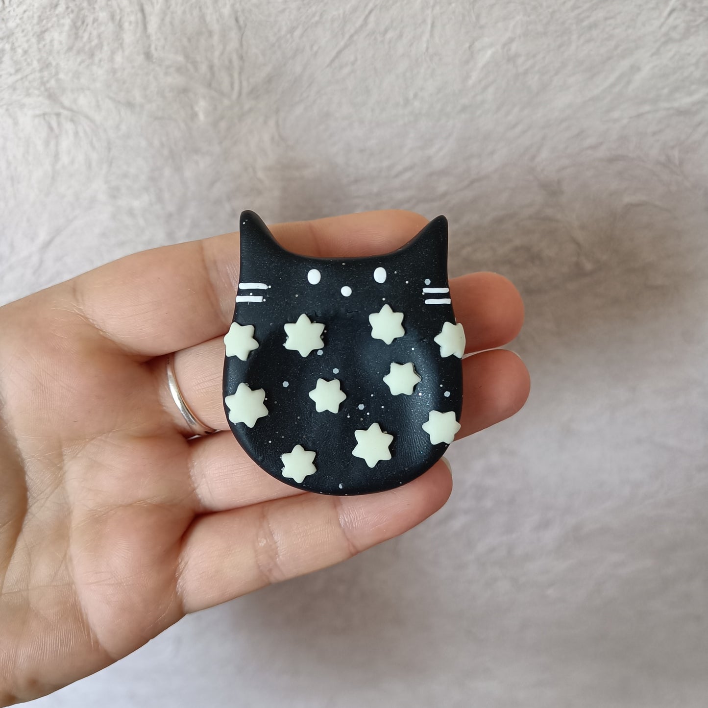 GLOW IN THE DARK Cat Worry Stone