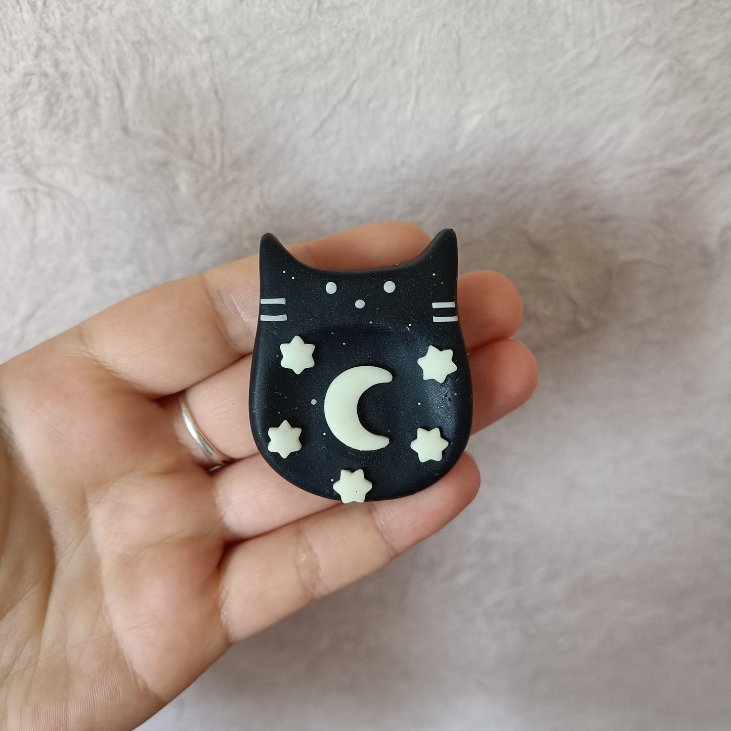 GLOW IN THE DARK Cat Worry Stone